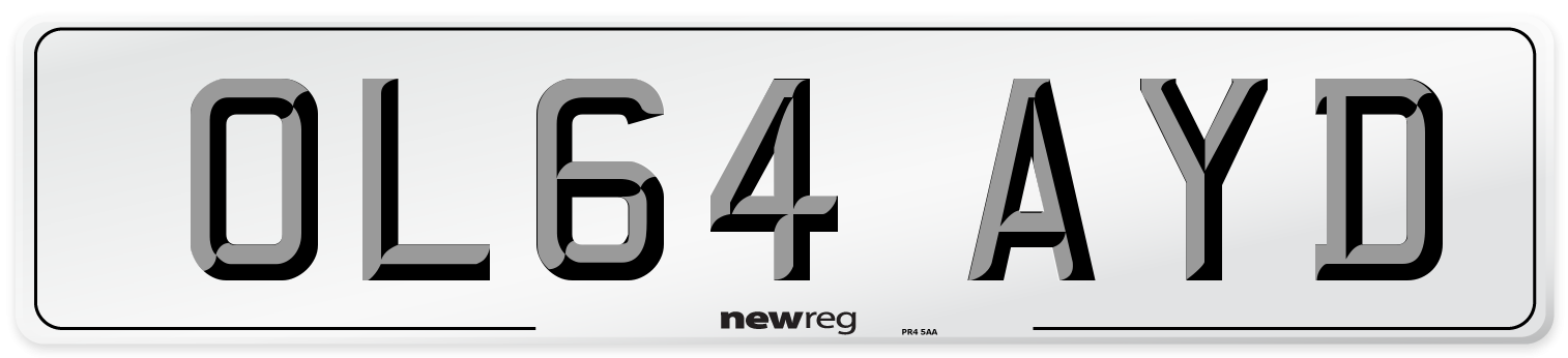 OL64 AYD Number Plate from New Reg